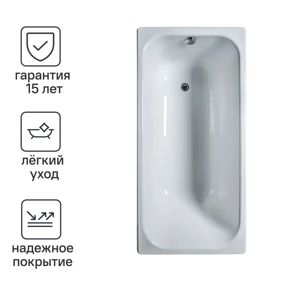 Santreyd Престиж — чугунная ванна 160×75 см для элегантного интерьера 82619566 ЛМ STLM-0031900 - Вид №2