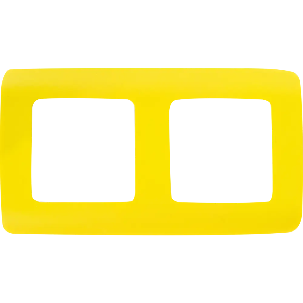 Рамка для розеток и выключателей Lexman Cosy 2 поста, цвет лимон STLM-2194836