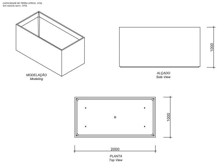 Бетонная плантатор amop R-Light ARCH-00061086 - Вид №2