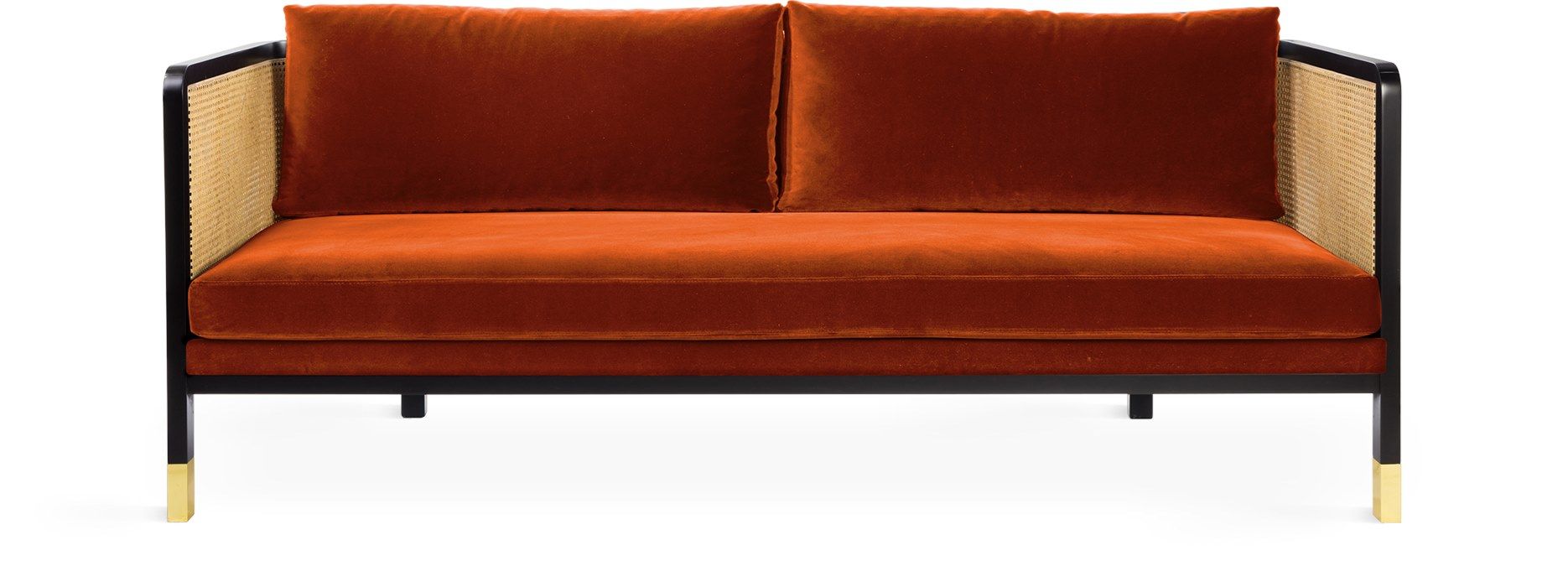 3-местный винтажный стиль бархатный диван RED EDITION плетеная ARCH-00061601 - Вид №12