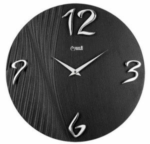 Часы настенные кварцевые в деревянном корпусе 40 см черные Lowell LOWELL  00-3872991 Черный