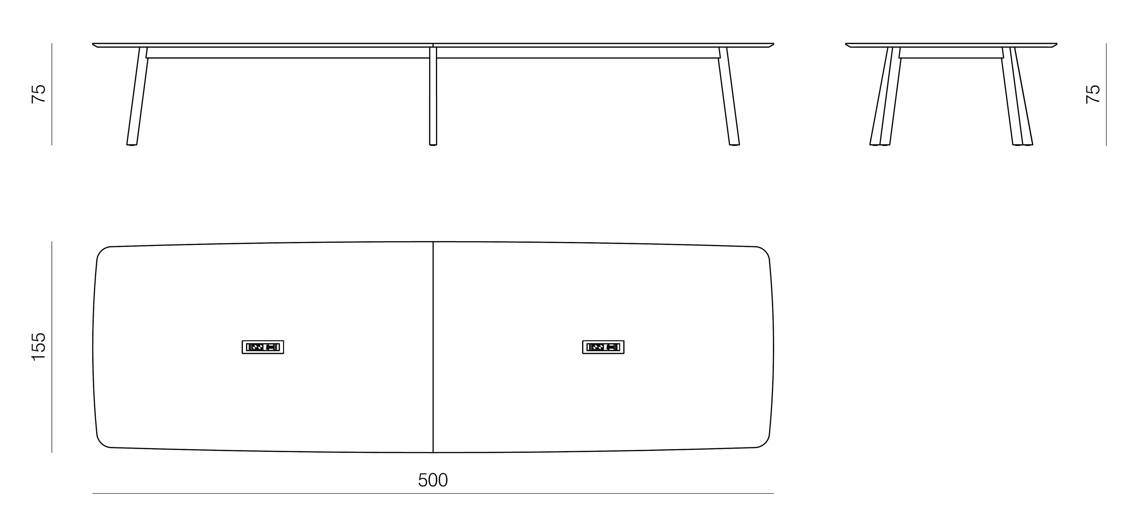 Деревянный прямоугольный стол для совещаний prostoria Rhomb ARCH-00037533 - Вид №5