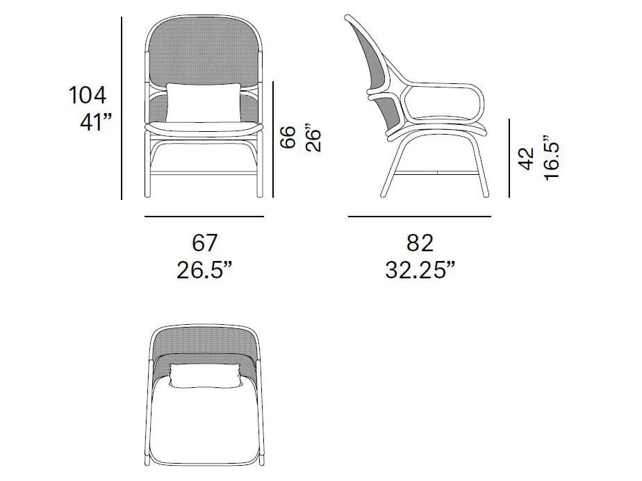 Кресло из ротанга с подлокотниками EXPORMIM рамки ARCH-00059150 - Вид №3