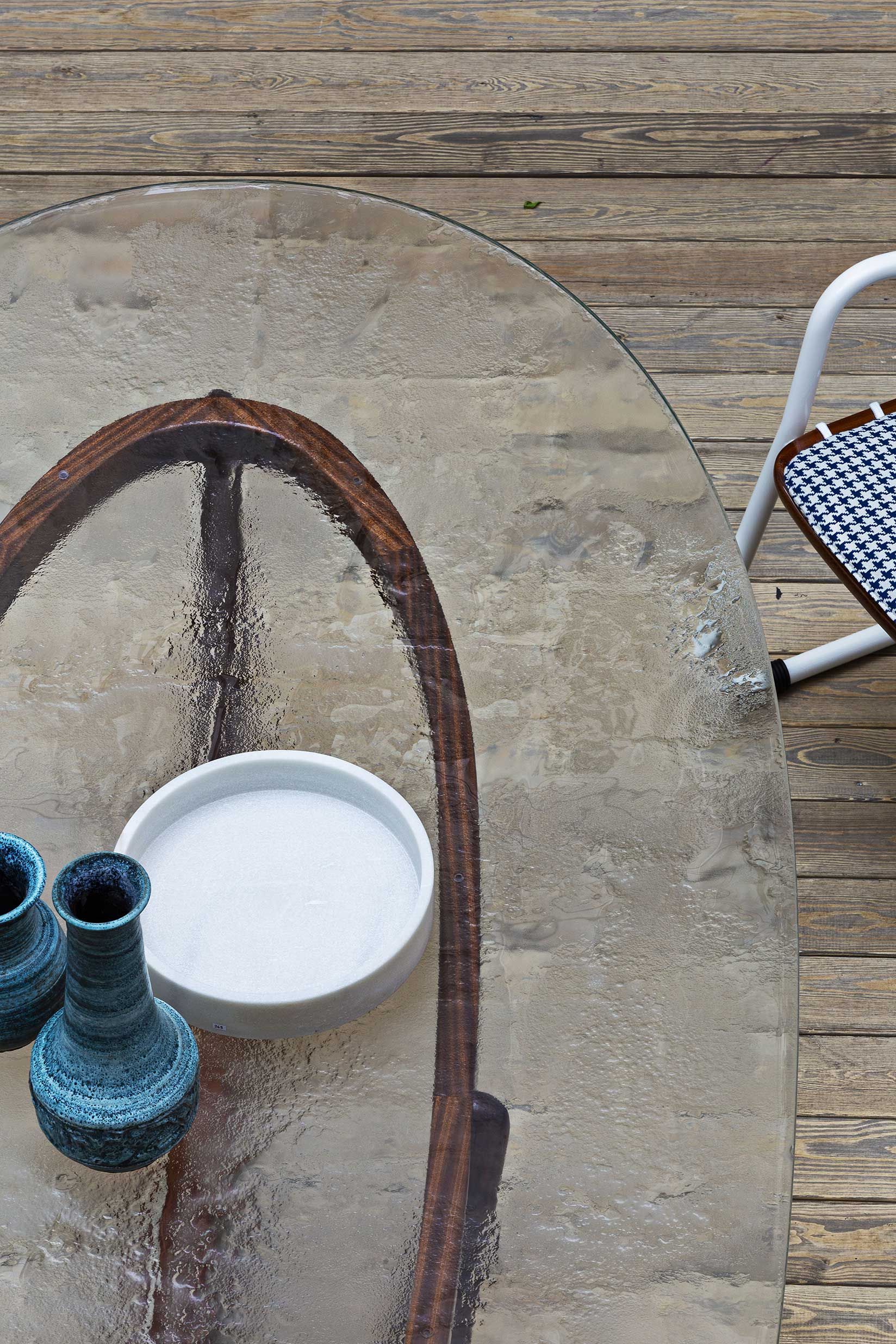 Овальный стол из красного дерева и хрусталя Exteta Sunset ARCH-00027432 - Вид №11