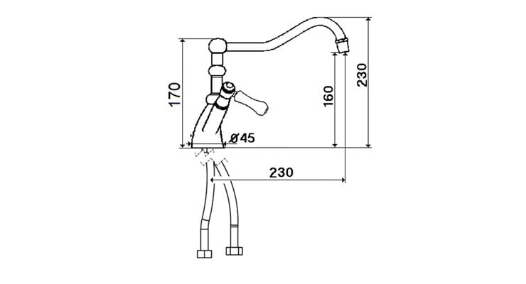 Смеситель для кухни с одним отверстием rvb 1935 WOOD ARCH-00139712 - Вид №2