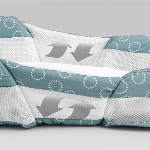 Складная кроватка ХL серо-зеленый с кружками BABY DELIGHT  322587 Серый Santreyd  - Вид №2