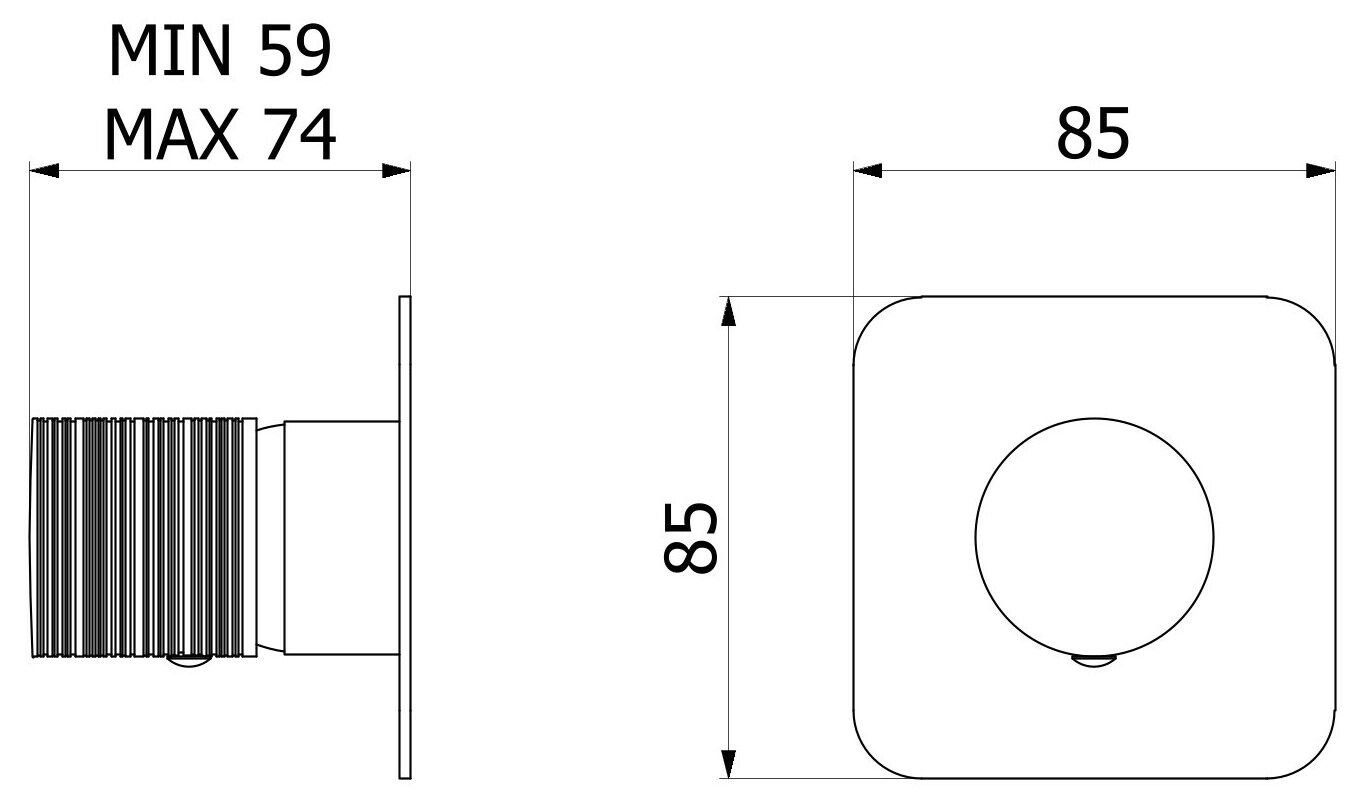 Односторонний настенный смеситель IB винил ARCH-00024845 - Вид №8