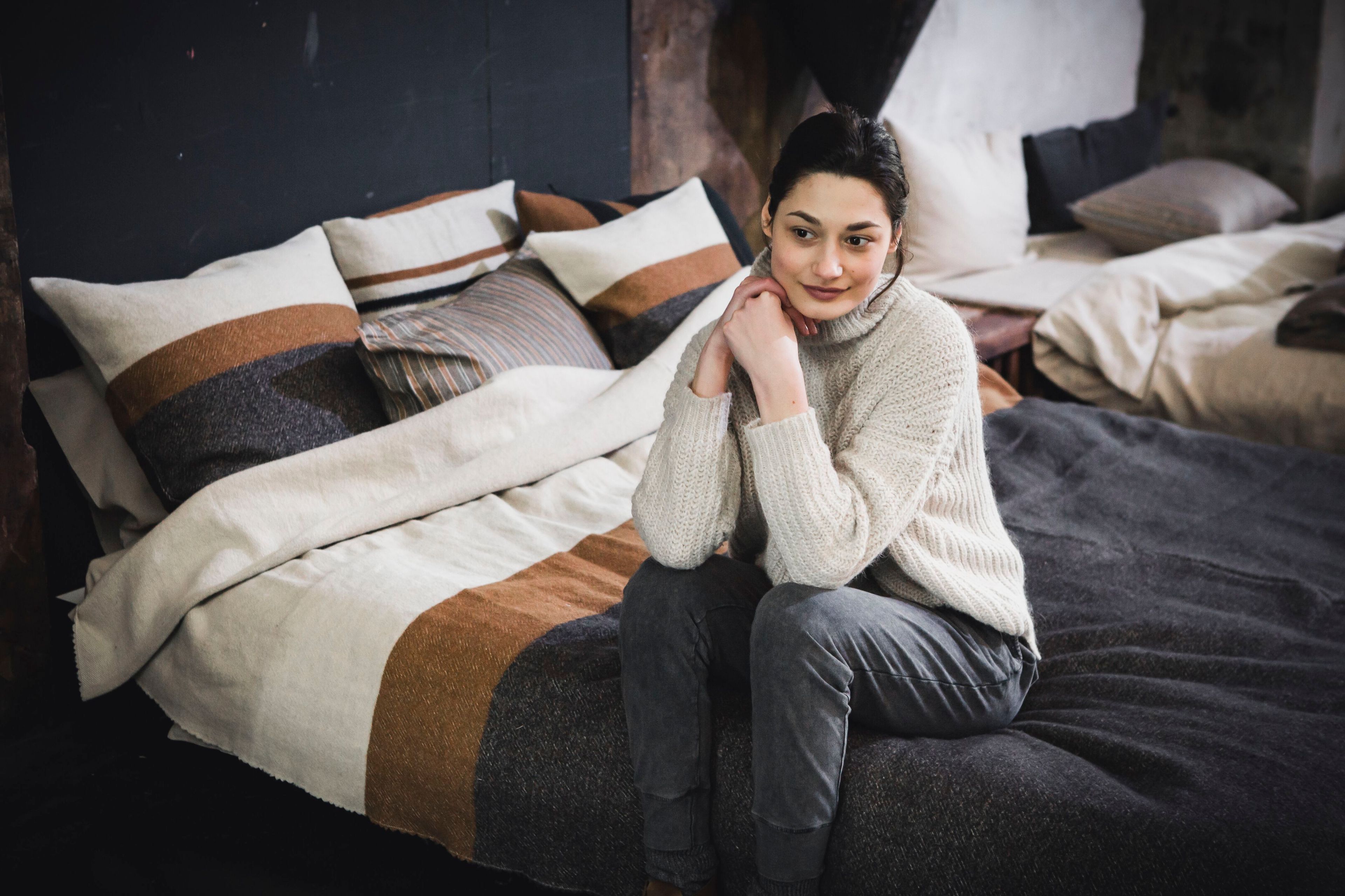 Льняная и шерстяная квадратная подушка Libeco Home Nash ARCH-00091214 - Вид №1