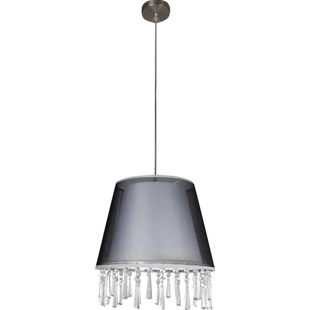 Подвесной светильник 15093H 1хЕ27х60 Вт цвет никель/чёрный Globo STLM-2089452