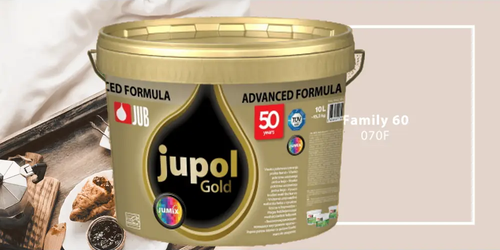 91160412 Краска для внутренних покрытий JUB 1009809-070F JUPOL GOLD цвет бежевый 5 л STLM-0504398
