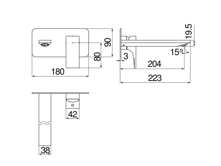 Настенный однорычажный смеситель для раковины Nobili Seven ARCH-00076673 - Вид №5