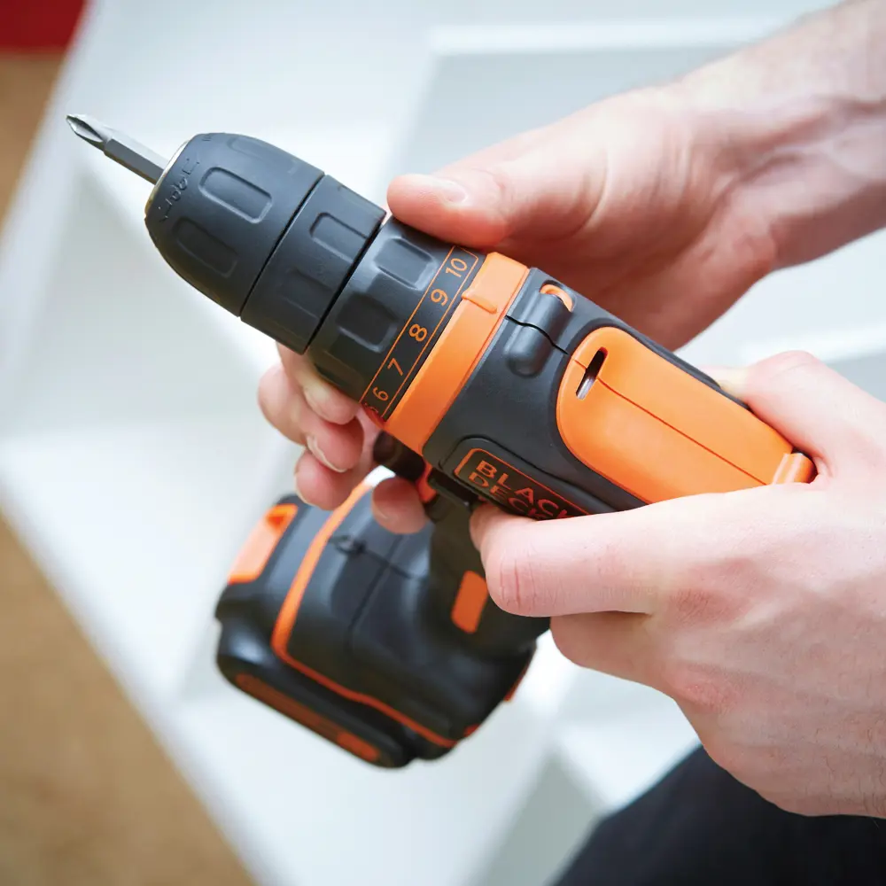 Дрель-шуруповерт аккумуляторная Black&Decker BDCDD12KBQW, 10.8 В Li-ion 2x1.5 Ач BLACK + DECKER STLM-2204963 - Вид №6