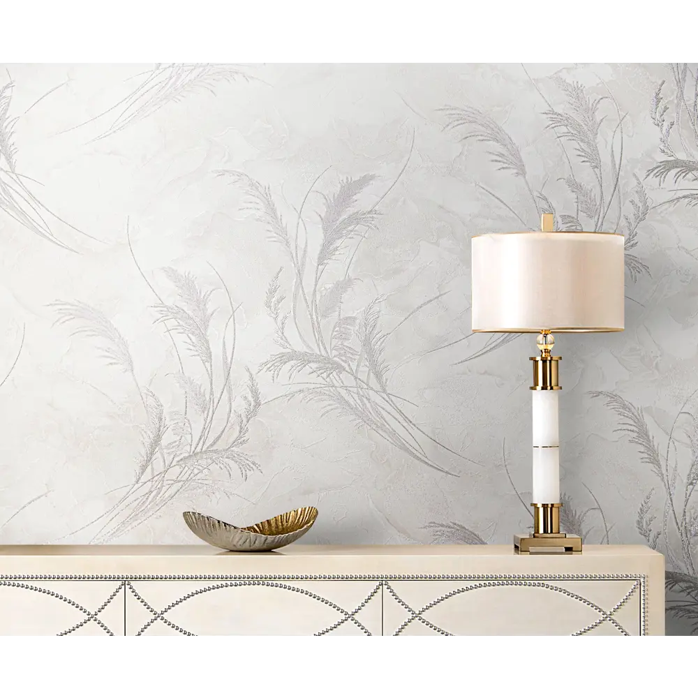 Anturage Tenero - флизелиновые обои молочного цвета с растительным орнаментом 89414276 STLM-1569253 - Вид №3