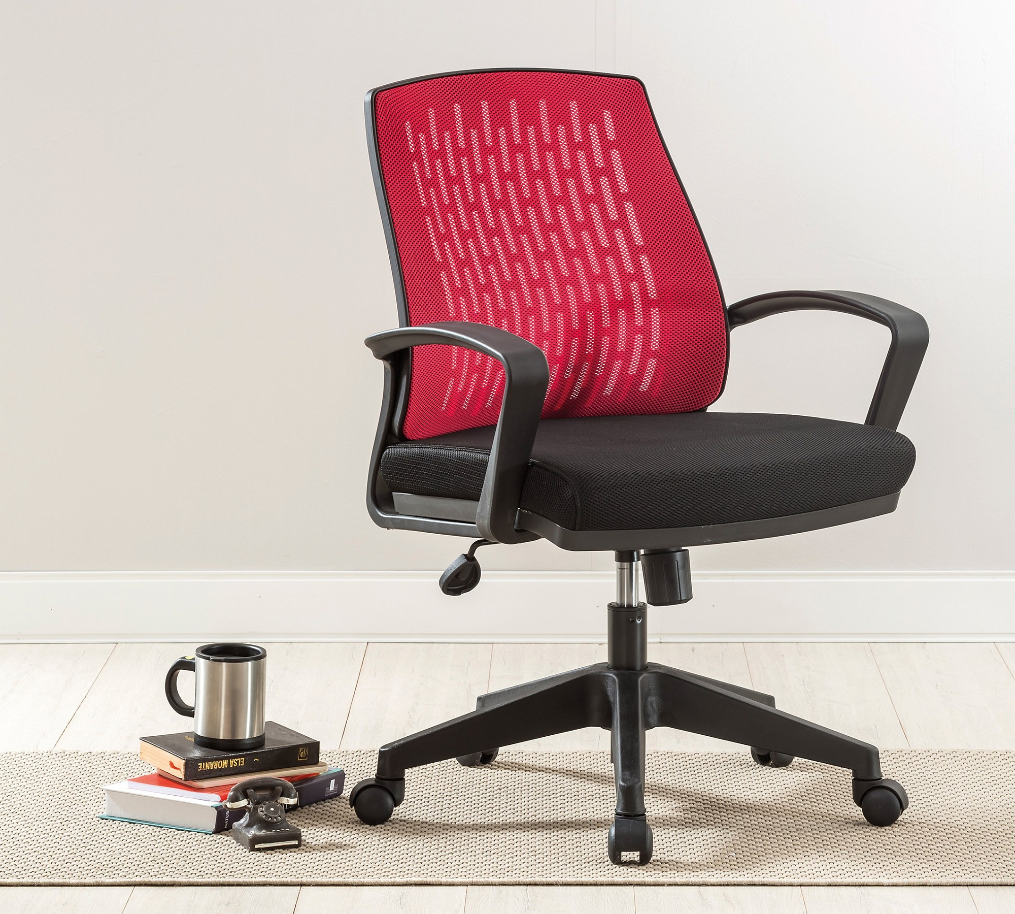 Рабочее креcло с подлокотниками красное Comfort CILEK  00-3832267 Черный;красный Santreyd  - Вид №1