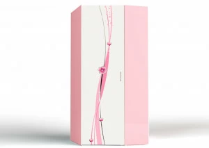 Шкаф угловой ABC-KING Princess без зеркала каркас розовый (левый)