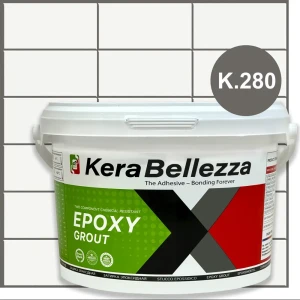 91665566 Затирка цветная эпоксидная KeraBellezza Design Цвет 280 Шифер серый 2 кг. STLM-1450297