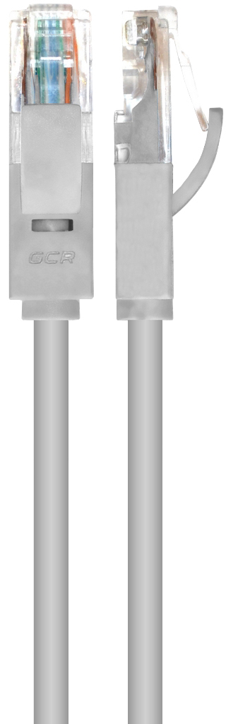 GCR-LNC03-0.3m патч-корд прямой 0.3m, utp кат.5e, серый, позолоченные контакты, 24 awg, литой, , ethernet high speed 1 гбит/с, rj45, t568b Greenconnect Santreyd  - Вид №6