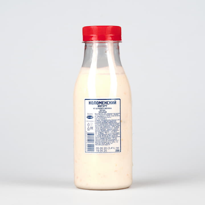 Йогурт Коломенский Персик питьевой 3,4%-4,0% Коломенское молоко 350 г БЗМЖ Santreyd 12260