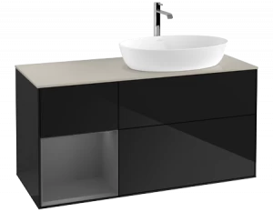 Villeroy&Boch Тумба под раковину Прямоугольная версия F803GKPH Finion Glossy Black Lacquer