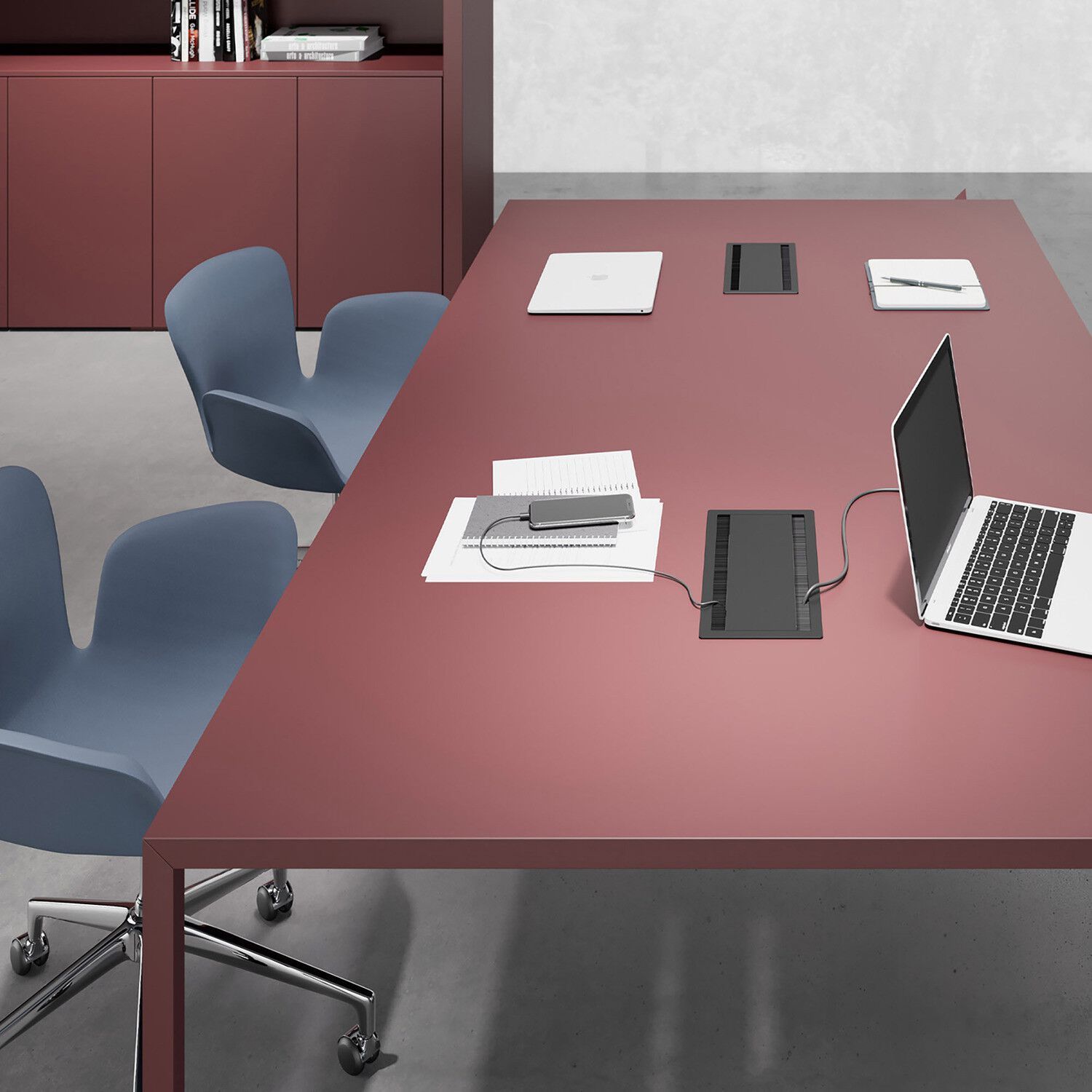 Прямоугольный стол для совещаний с системой люверсов CUF Milano Doria ARCH-00079444 - Вид №18