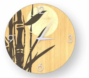LIGNIS® Настенные часы из инкрустированного дерева Dolcevita nature 10.053 / 10.131