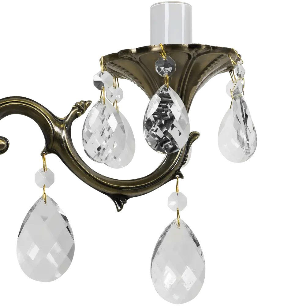 Люстра Люкс 3xE14x60 Вт, металл/хрусталь, цвет бронза WINK STLM-2134122 - Вид №4