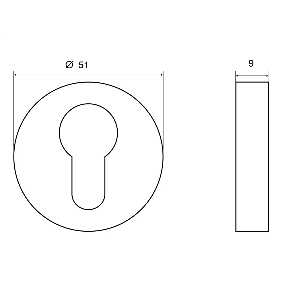 Накладка на цилиндр Palladium City CR ET 52x52 мм цвет хром 2 шт STLM-2201958 - Вид №3