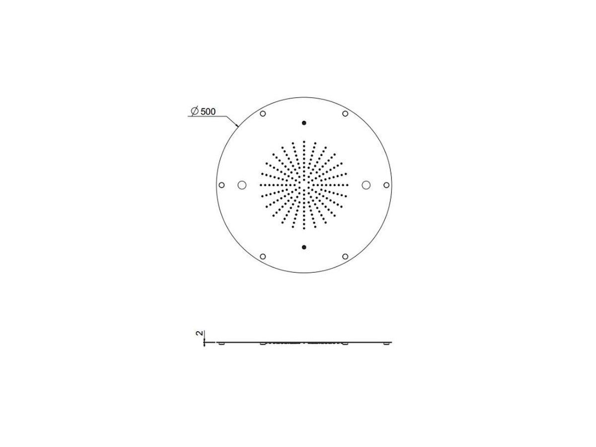 Многофункциональная встраиваемая душевая головка CARIMALI MYDREAM Ø500 CROMOTERAPIA ARCH-00039165 - Вид №2
