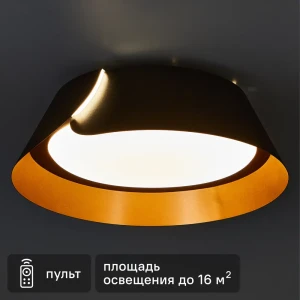 Люстра потолочная светодиодная Portal FR6092CL-L72GB цвет черный золото 89335090 STLM-2091903