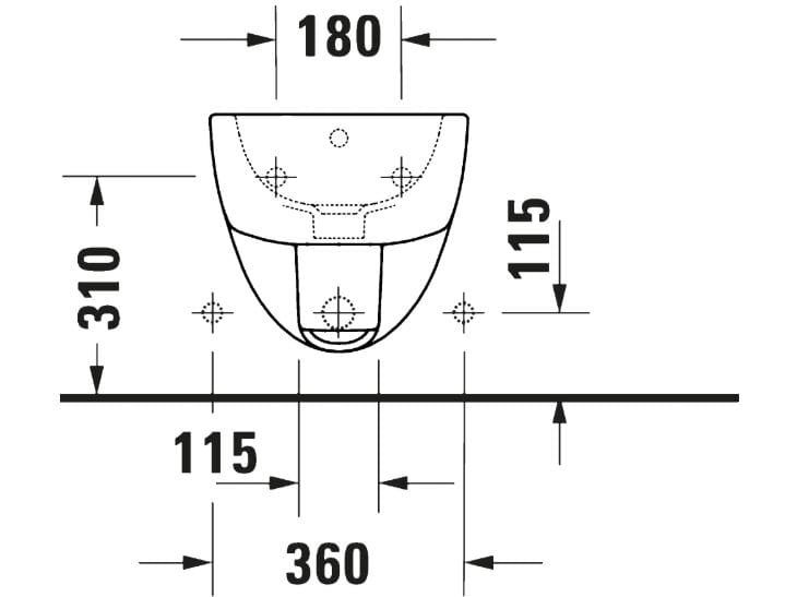 Керамическое подвесное биде с переливом Duravit D-Code ARCH-00095754 - Вид №4
