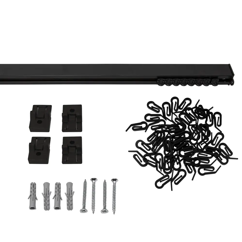 Карниз шинный Kreaforta Pro однорядный 200 см черный 89432758 STLM-1579099 - Вид №2