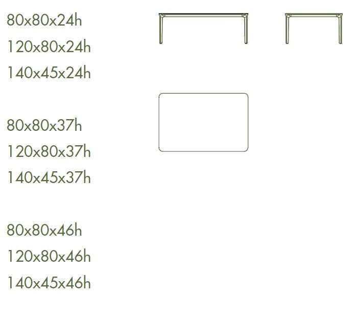 Прямоугольный садовый столик Sovet Italia тонкий ARCH-00089572 - Вид №3