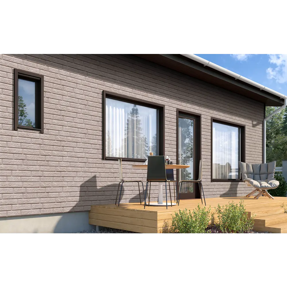 Сайдинг ПВХ кирпич 2 м белый FINEBER BrickHouse STLM-2005821 - Вид №4