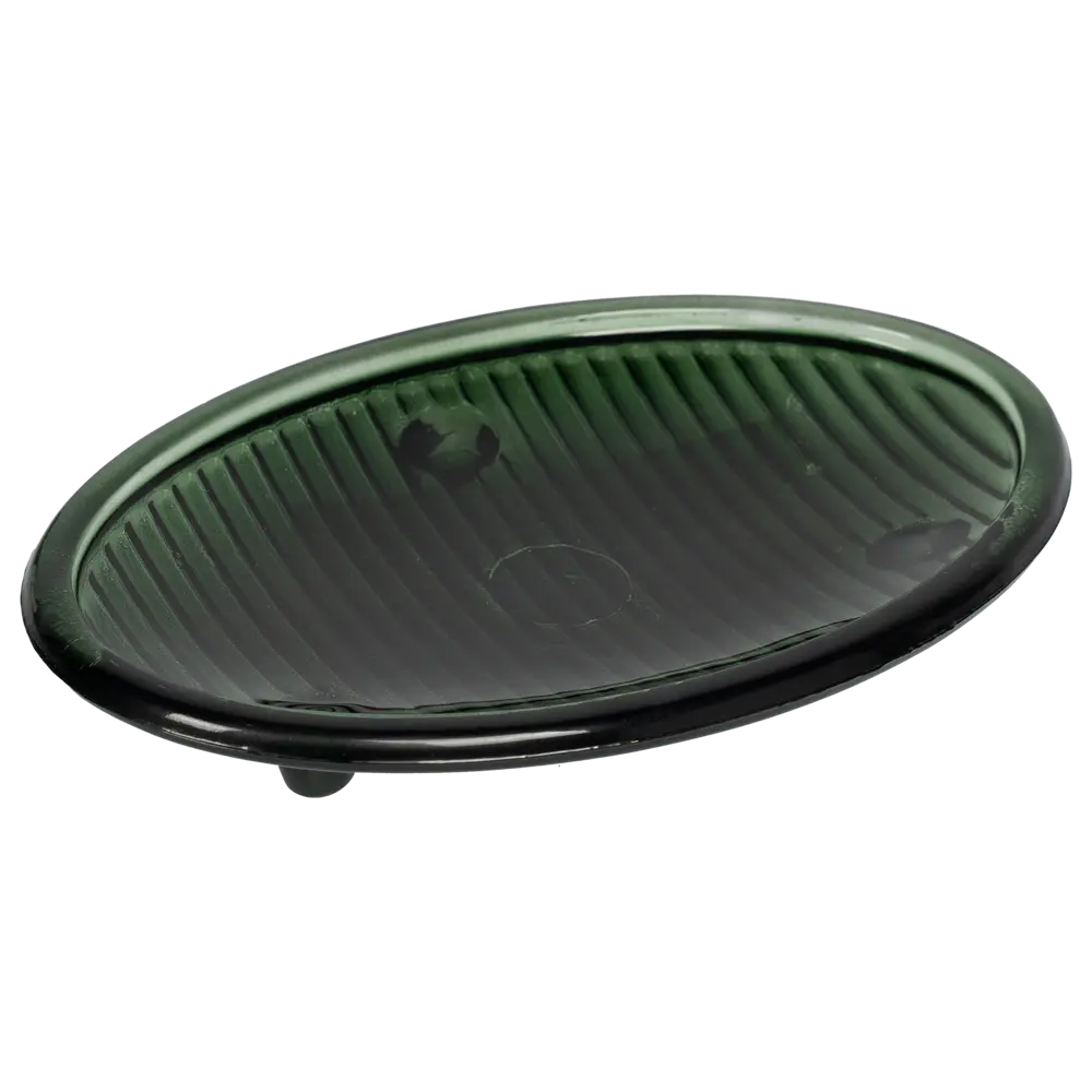 Мыльница SWENSA Clap — стеклянная овальная в изумрудном цвете 89380207 STLM-1573851