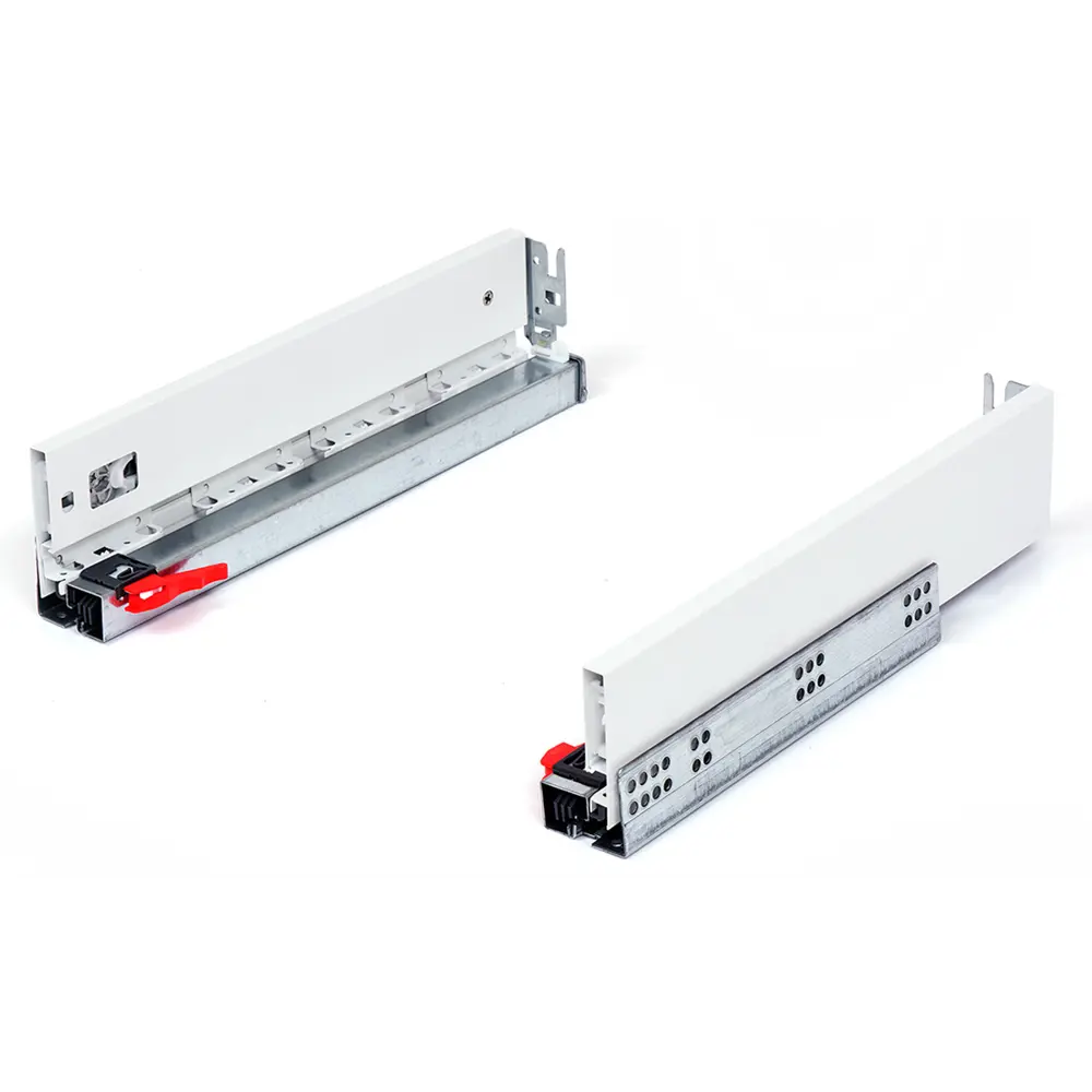Комплект роликовых направляющих Flowbox h58 400 мм, сталь, цвет белый 85441340 STLM-2092516 Santreyd 