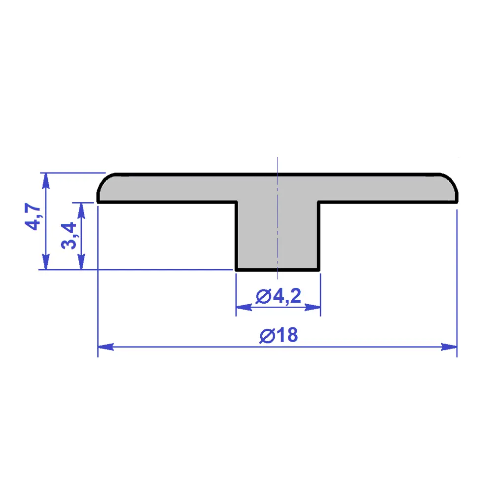 Заглушка эксцентрика 18 мм пластик цвет серый матовый 20 шт Santreyd STLM-2014348 - Вид №1