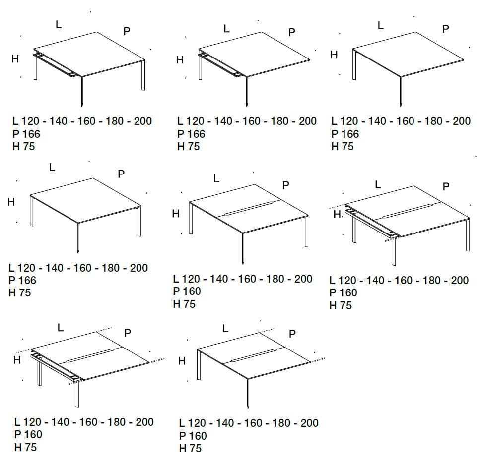 Стол с разделительными панелями Citterio осколок ARCH-00085181 - Вид №3
