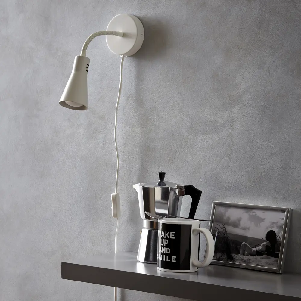 Светильник бра настенный KREAFORTA Kilkis цвет белый STLM-2028845 - Вид №1