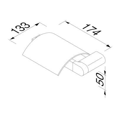 Металлический держатель рулона с крышкой Geesa Wynk ARCH-00090148 - Вид №9