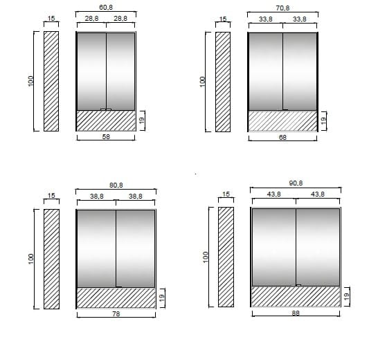 Зеркало с настенным контейнером ARTELINEA REEBOX ARCH-00120343 - Вид №2