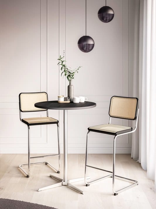 Высокий консольный стул с подставкой для ног THONET S 32 / S 64 ARCH-00113479 - Вид №2