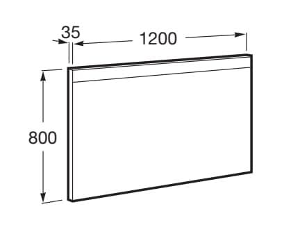 Прямоугольное зеркало со встроенным настенным освещением Roca Призма ARCH-00035564 - Вид №7