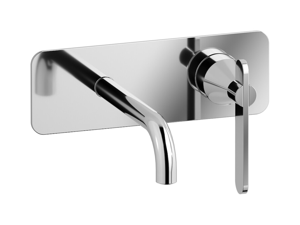 Встроенный в стену смеситель для раковины на 2 отверстия в комплекте с донным клапаном WE ARE IB oh200cc Chrome Soho