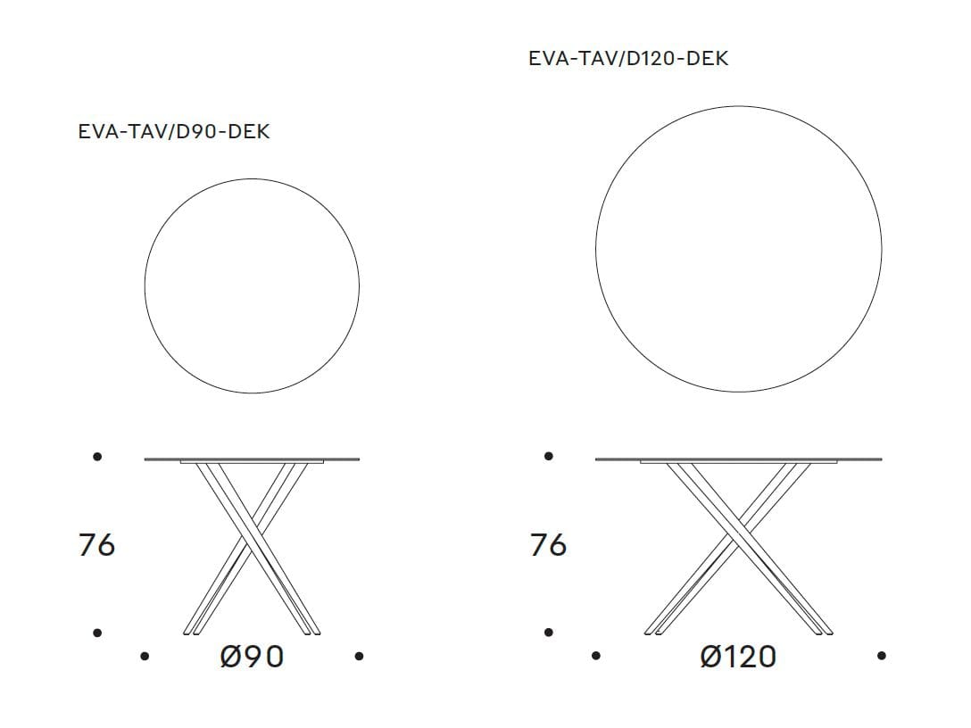 Алюминиевый круглый садовый стол с порошковым покрытием Nodo Italia Eva ARCH-00090468 - Вид №2