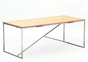 MAZANLI Обеденный стол из стали и дерева