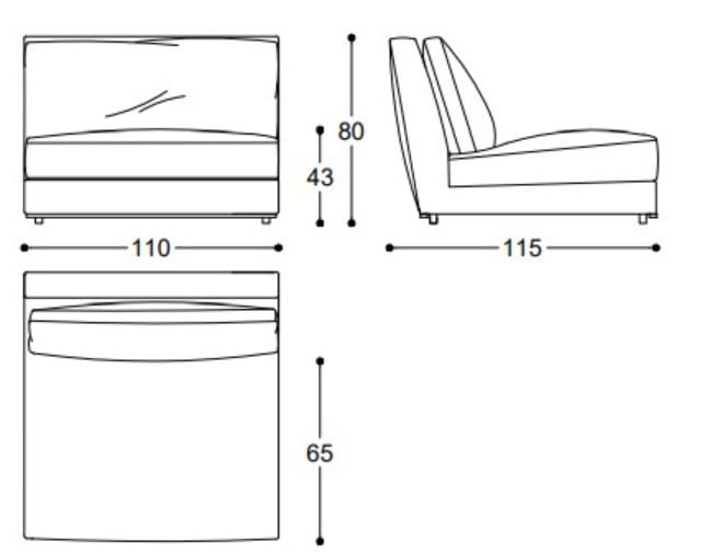 Модульный тканевый диван BLACK TIE MARTIN ARCH-00057577 - Вид №2