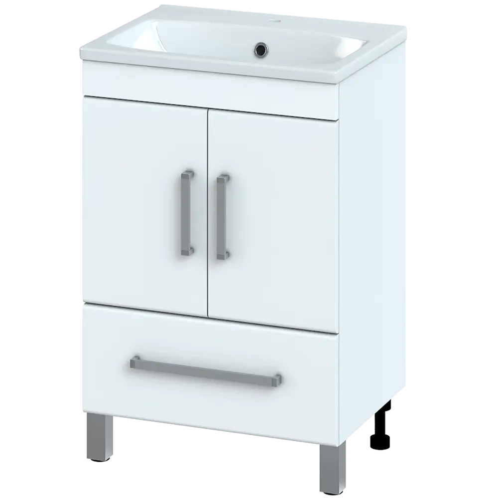 Тумба под раковину напольная Vigo Eggo 60 см цвет белый STLM-2019822 - Вид №1