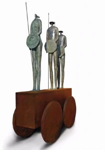 Mirabili Corten ™ и бронзовая скульптура Paolo staccioli