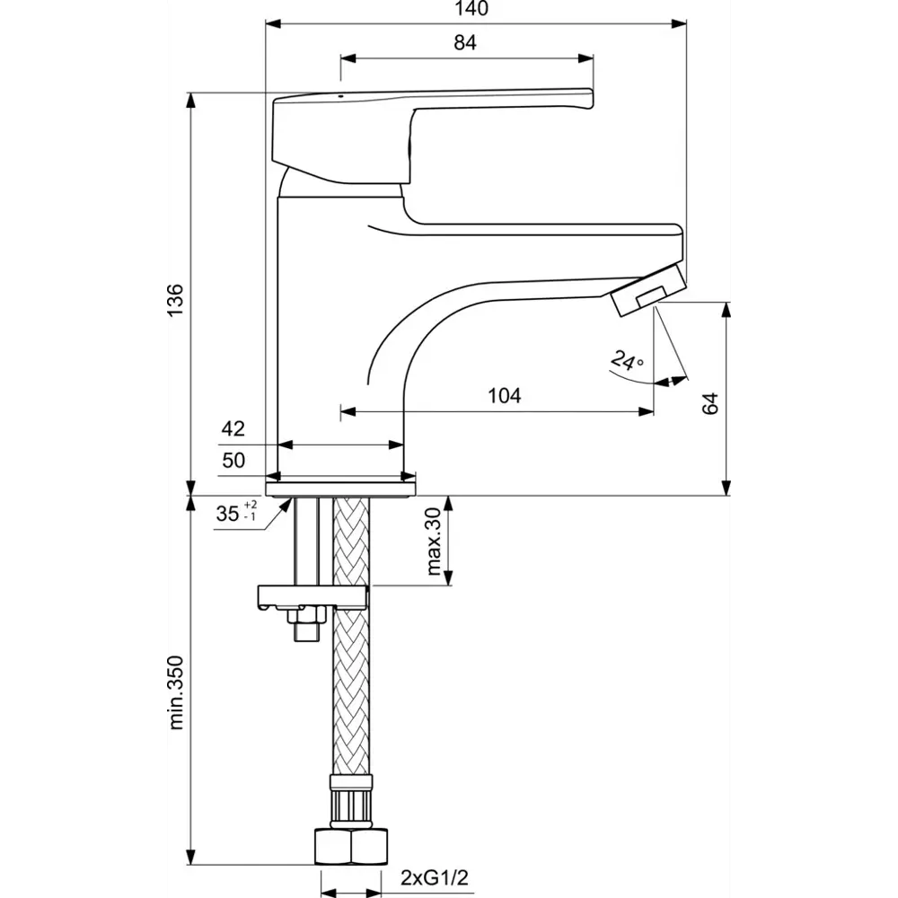Смеситель для раковины Vidima Optima BA289AA однорычажный цвет хром STLM-2057538 - Вид №3