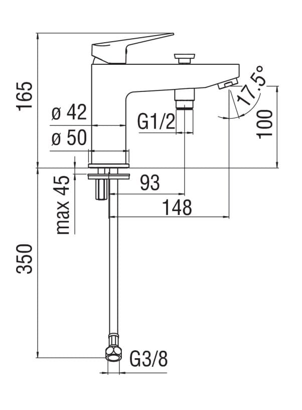 Однорычажный смеситель для ванны Nobili Blues ARCH-00129146 - Вид №1